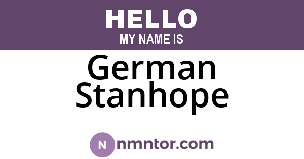German Stanhope