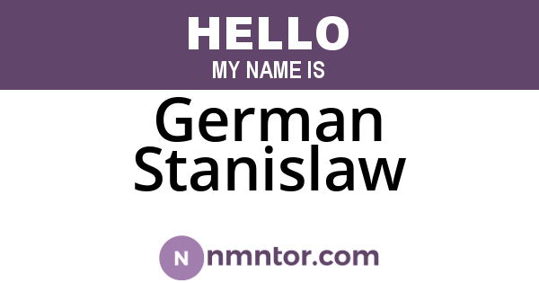 German Stanislaw
