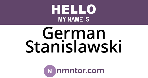 German Stanislawski