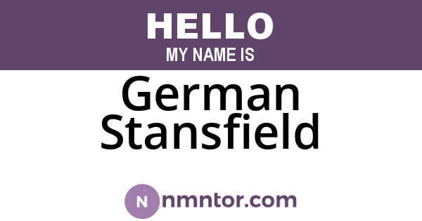 German Stansfield