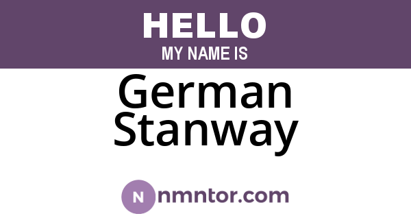 German Stanway