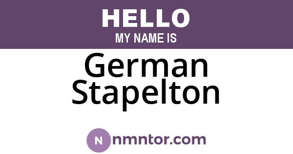 German Stapelton