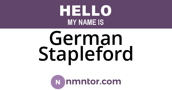 German Stapleford