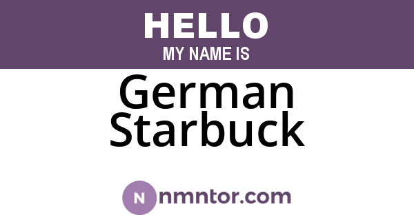 German Starbuck