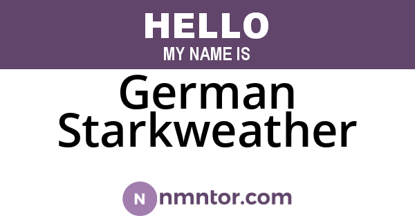 German Starkweather