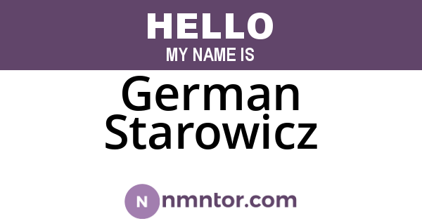 German Starowicz