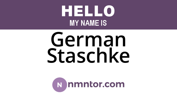 German Staschke