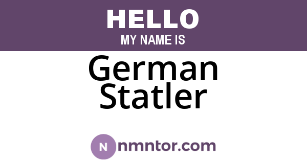 German Statler