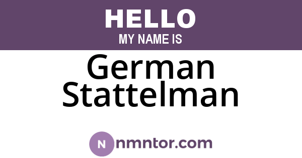 German Stattelman