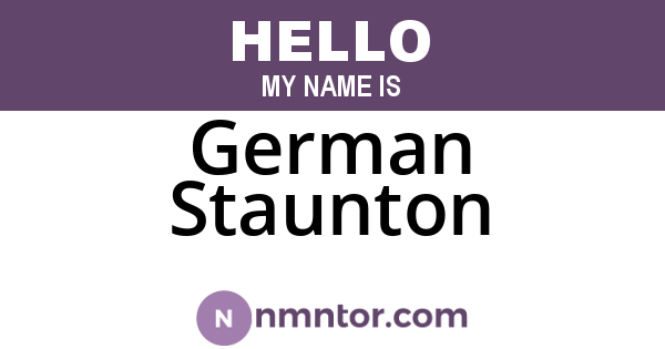 German Staunton