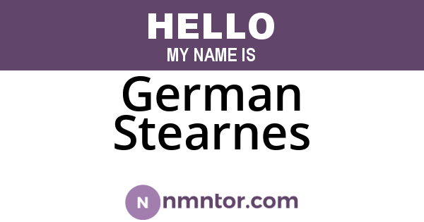 German Stearnes