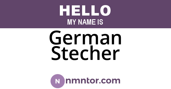 German Stecher