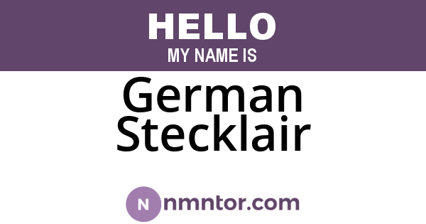 German Stecklair
