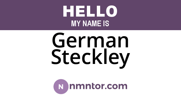 German Steckley