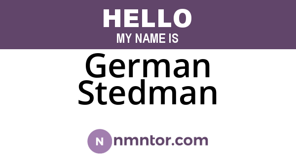 German Stedman