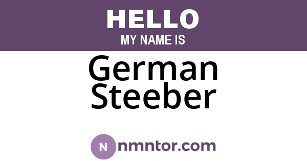 German Steeber