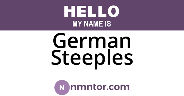 German Steeples