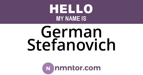 German Stefanovich