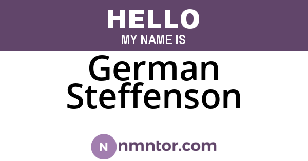 German Steffenson
