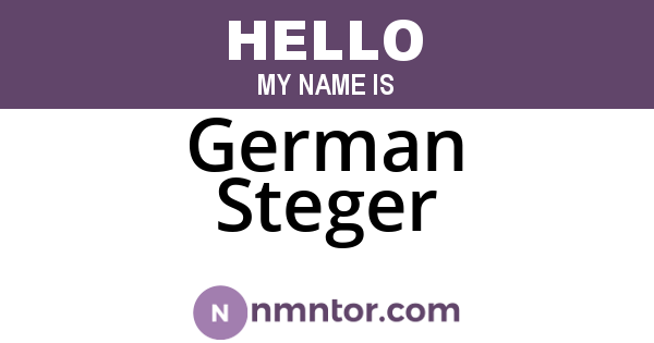 German Steger