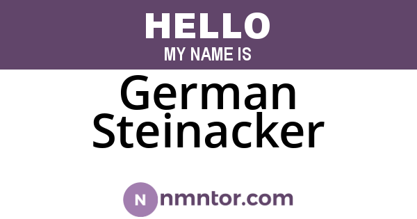 German Steinacker