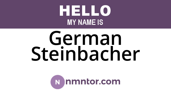 German Steinbacher