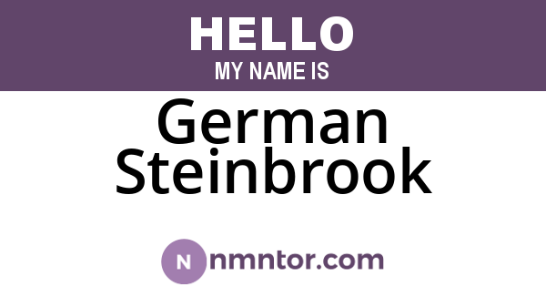 German Steinbrook