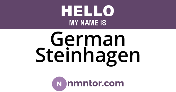 German Steinhagen