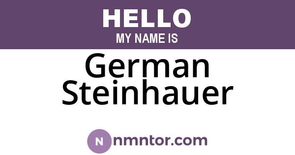 German Steinhauer
