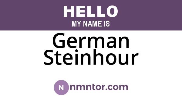 German Steinhour