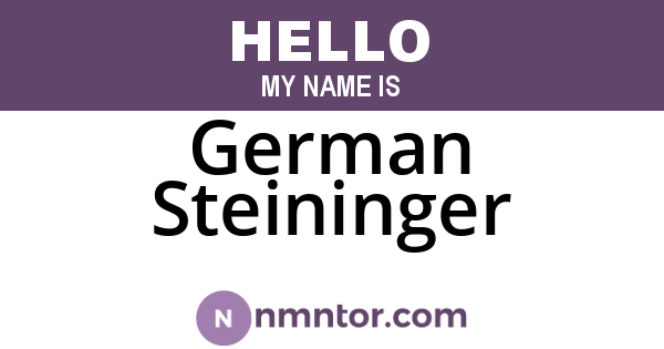 German Steininger