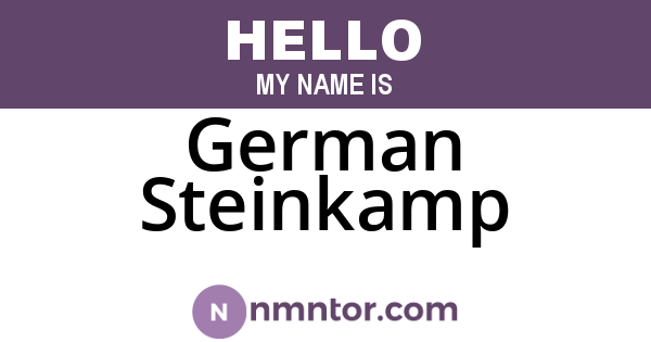 German Steinkamp