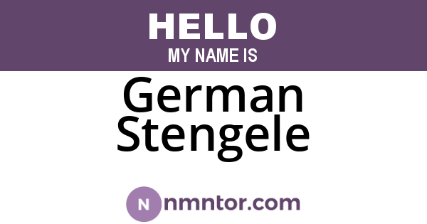 German Stengele