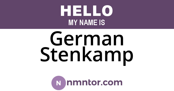 German Stenkamp