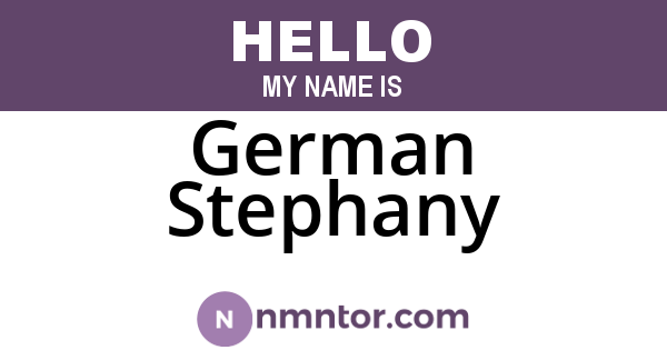 German Stephany