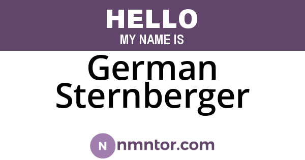 German Sternberger