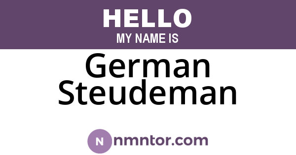 German Steudeman