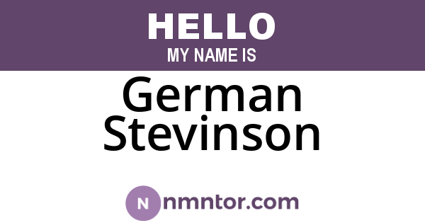 German Stevinson