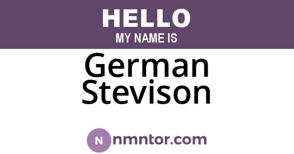 German Stevison