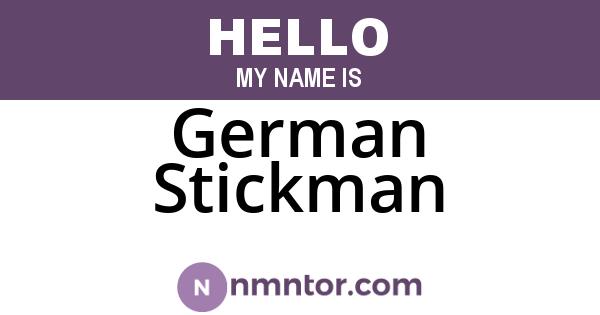 German Stickman