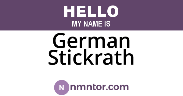 German Stickrath