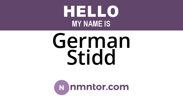 German Stidd