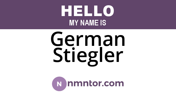 German Stiegler