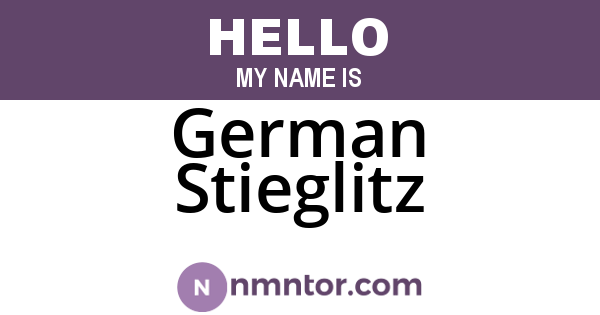 German Stieglitz