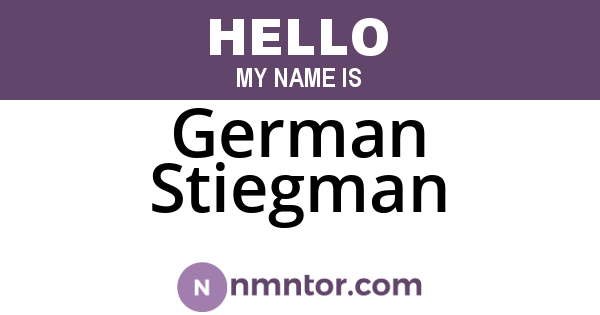 German Stiegman