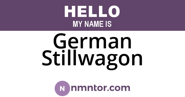 German Stillwagon