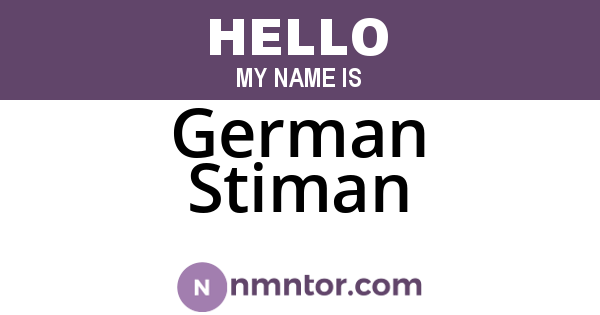 German Stiman