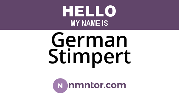 German Stimpert