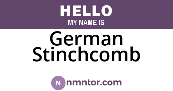 German Stinchcomb