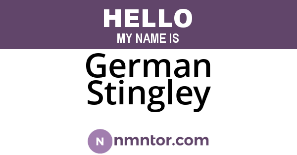 German Stingley